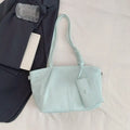 Korean Large Tote Bag with Coin Purse – PU Leather Shoulder Bag