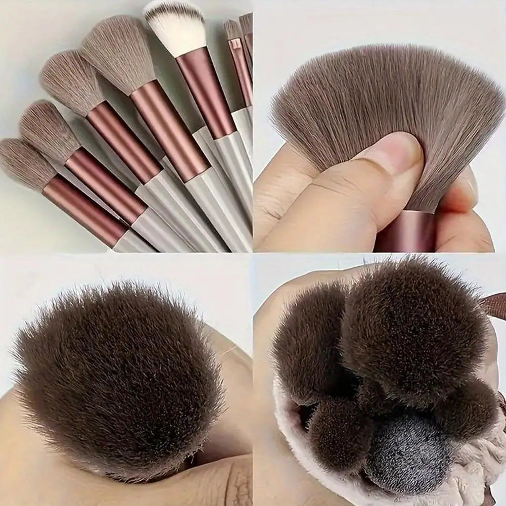 13-Piece Professional Makeup Brush Set with Velvet Pouch Makeup Brush Set Oasis Select