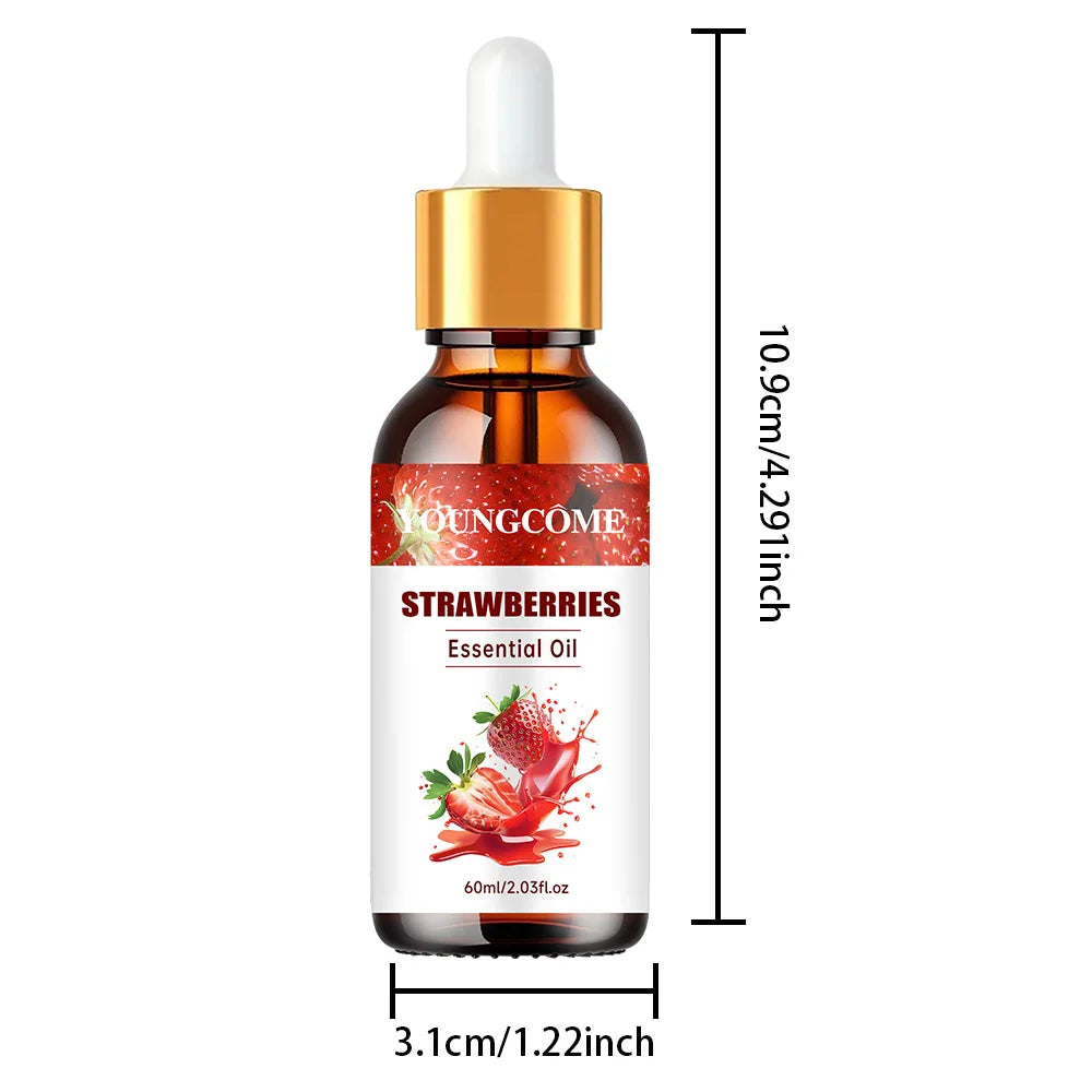 YOUNGCOME Strawberry Hair Oil – 2-in-1 Growth & Shine Hair Treatment Oil Oasis Select 60ML-1pcs