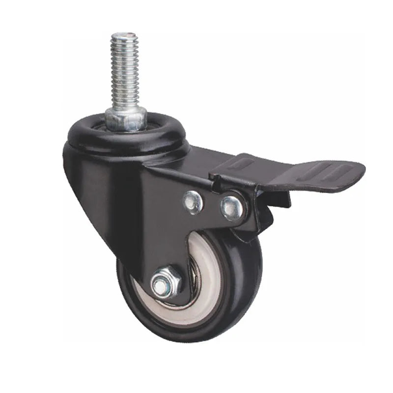Heavy Duty 1.5"/2" Swivel Caster Wheels Threaded Stem with Brake Trolley Furniture Caster M8/M10 Threaded Stem Oasis Select 1.5 inch 2
