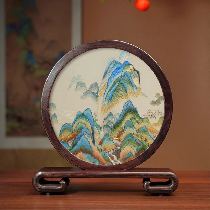 Handmade Double-sided Embroidery of Ornaments Chinese Characteristics Shu Embroidery Intangible Cultural Heritage Gift Oasis Select