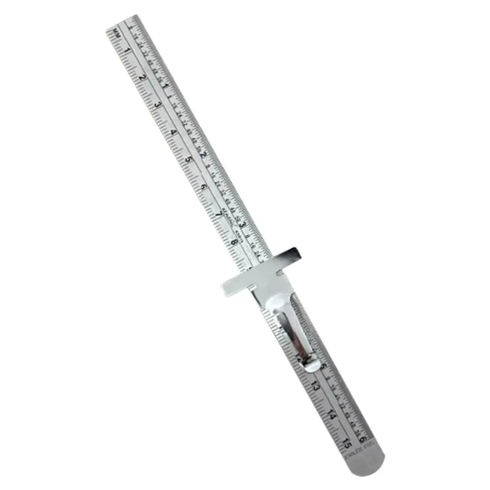 Detachable Clip Stainless Steel Ruler Engraved Scale Accurate Scale Measuring Gauge Stainless Steel Metric and Imperial Oasis Select KSR15