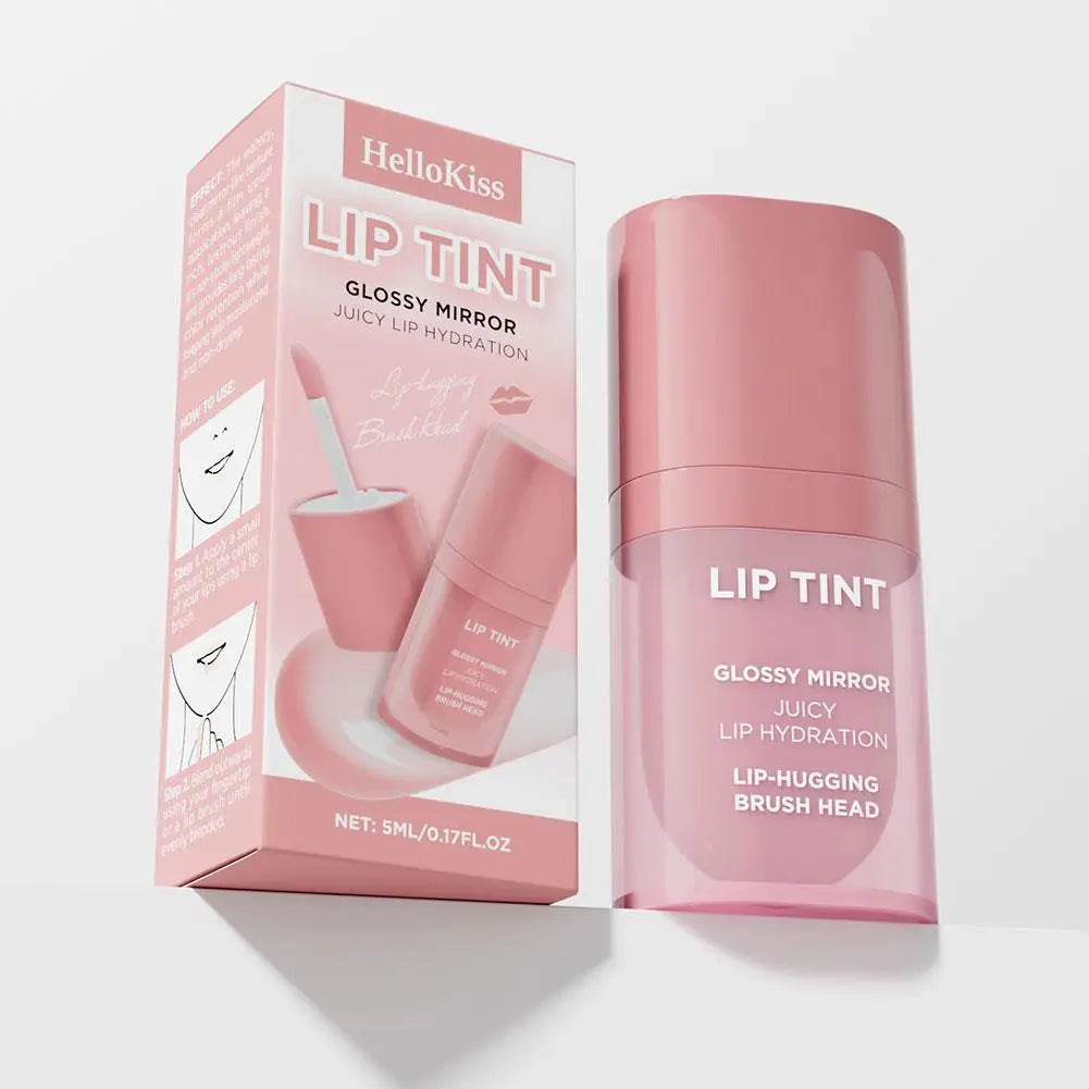 6 Colors Glossy Mirror Juicy Lip Tint Waterproof Non-stick Cup Long Lasting Moisturizing Lipstick High Shiny Lip Gloss Cosmetics Oasis Select
