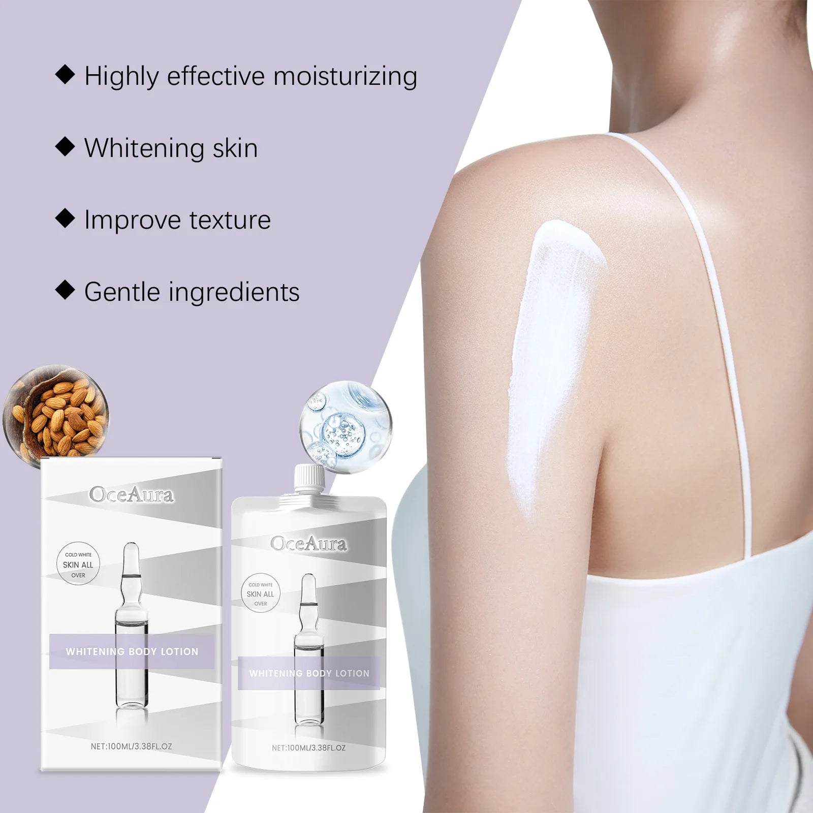 OCEAURA Whitening Moisturizing Chicken Skin Body Lotion Niacinamide Whitening Moisturizing Brightening Skin Lotion Oasis Select