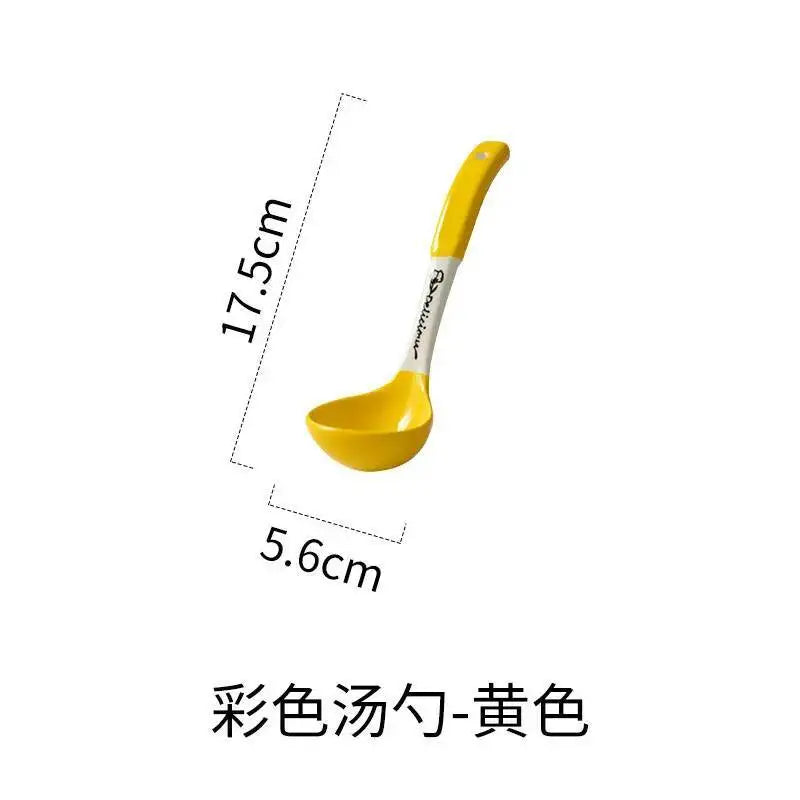 Ceramic Large Soup Spoon Ceramic Tableware Household Public Porridge Noodle Soup Spoon Large Soup Spoon Kitchen Cooking Utensil Oasis Select Yellow Spoon