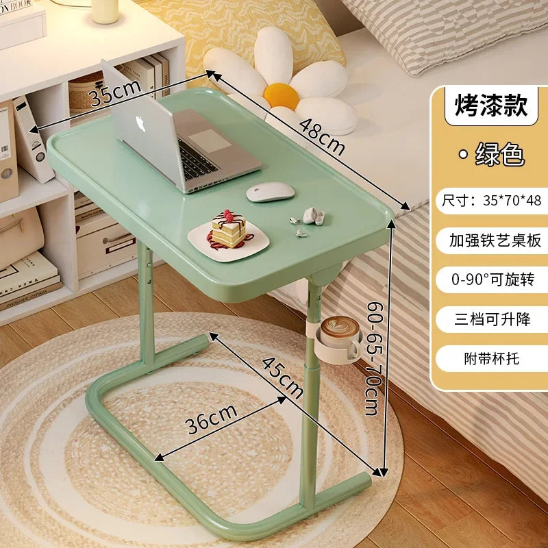 Multi-functional Movable lifting bedside table, home sofa side few, notebook computer table, folding small table, desk Oasis Select TY-Green-A