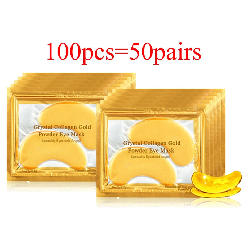 BIOAOUA 50 Pairs Gold Collagen Eye Patches – Dark Circles & Bags Collagen Eye Mask Oasis Select 100pcs(50pairs)