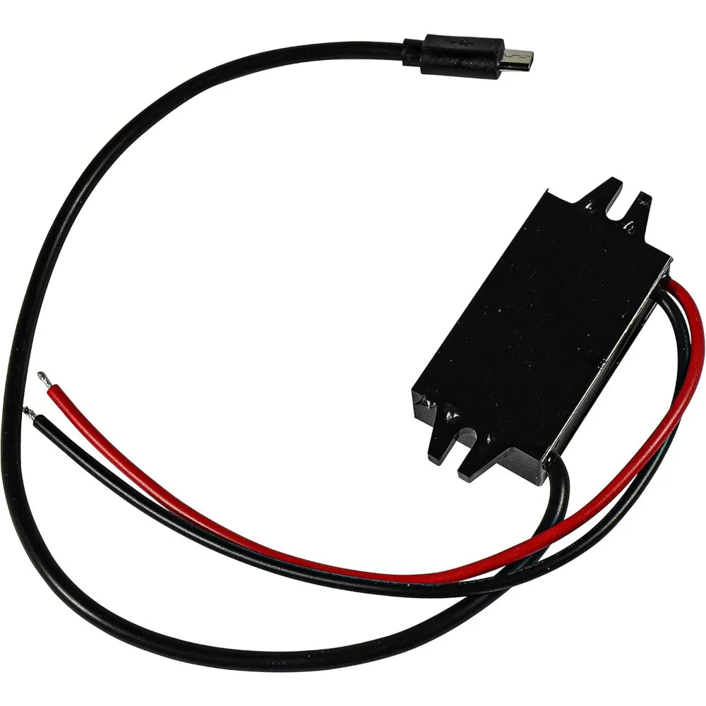 DC/DC Step Down Converter 12/24V To 5V 3A With Micro USB Male Connector Power Supply Adapter Compatible With Ring Alarm keypad Oasis Select
