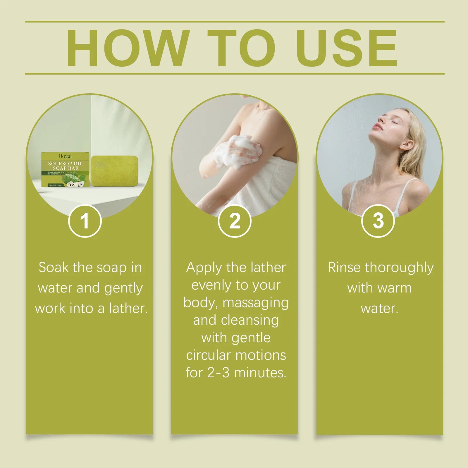 Hoygi Soursop Oil Soap – Cleanse, Nourish & Moisturize Skin