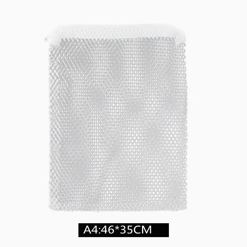 5Pcs Reusable Fine Filter Media Bags Aquarium Filter Net Bags with Zipper for Fresh Saltwater Tanks Aquarium Fish Tank Filter Oasis Select A4 white (46x35cm)