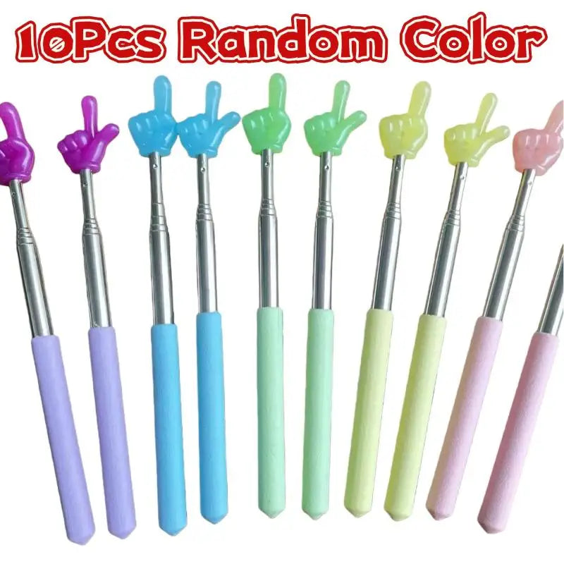 5/10Pcs Glow-In-The-Dark Retractable Finger Reading Stick For Reading,Teaching Stick Finger Reading Stick School Office Supplies Oasis Select A2