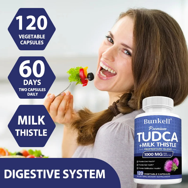 Liver Detox Capsules with Milk Thistle & TUDCA | Bunkell Liver Detox Supplement Oasis Select