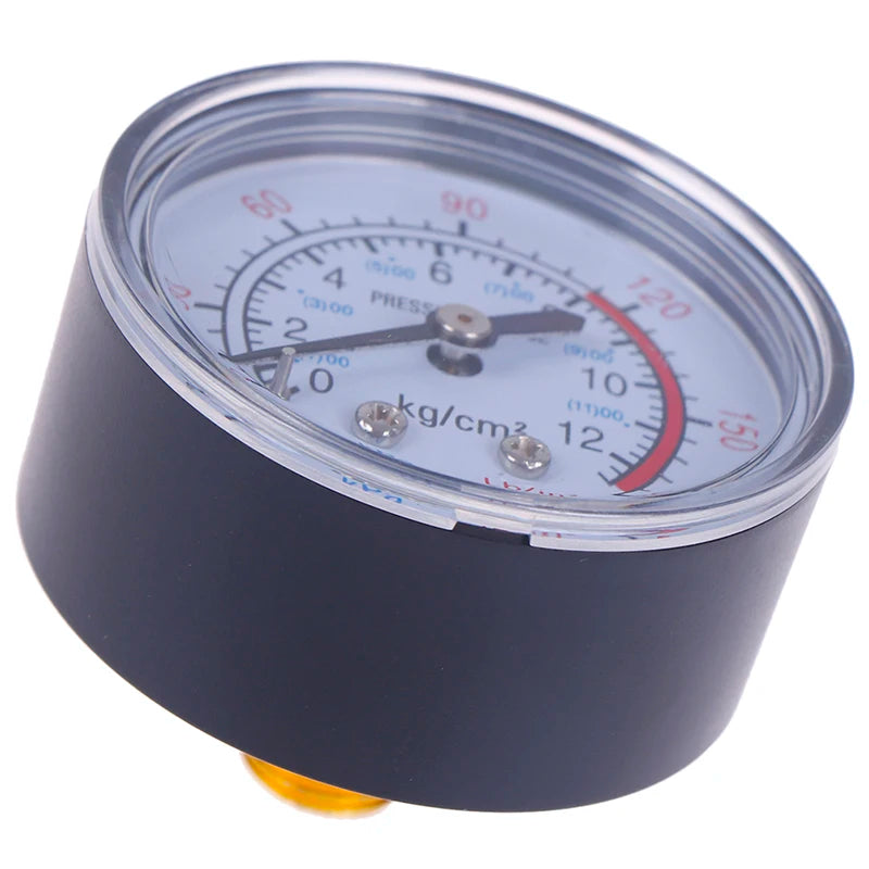13mm Air Compressor Pneumatic Hydraulic Fluid Pressure Gauge 0 ~ 180 PSI, 0 ~ 12Bar, 1/4BSP Oasis Select