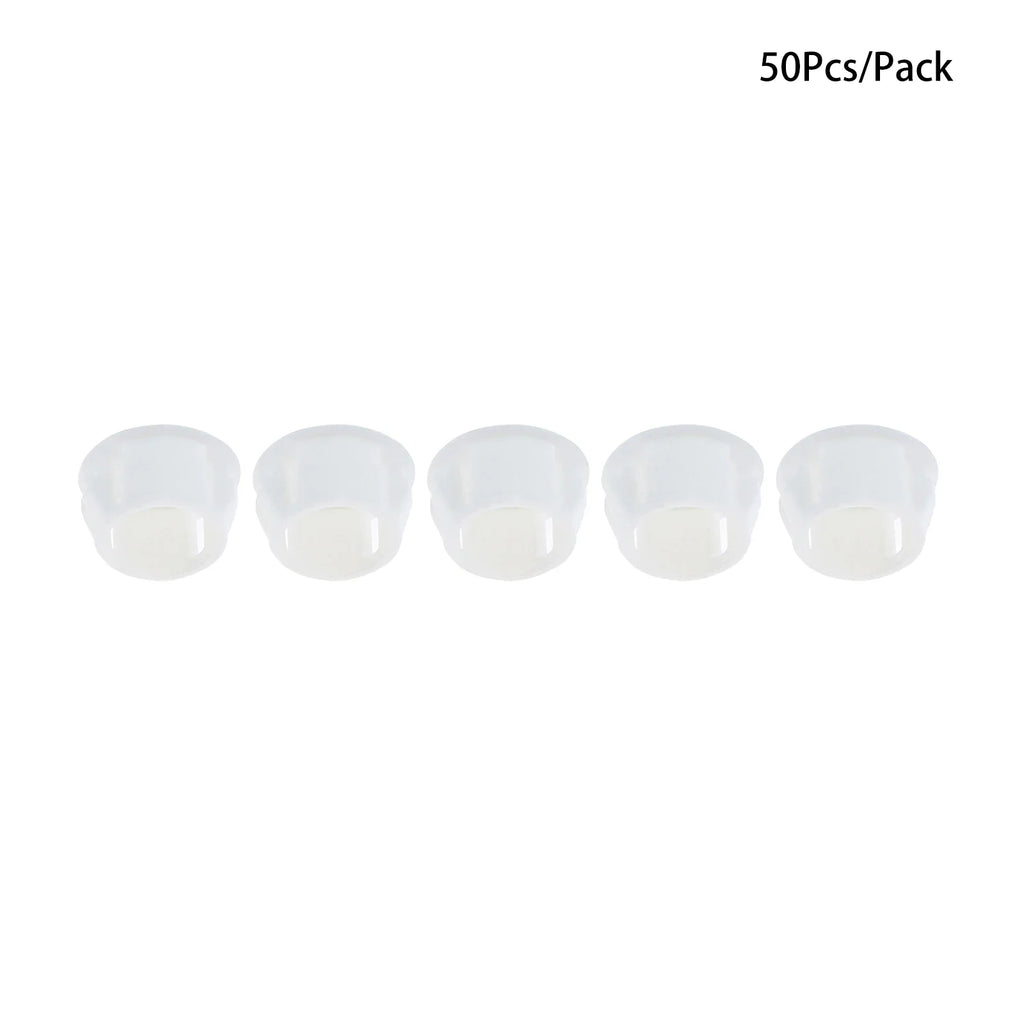 50Pcs Plastic Blanking End Caps Hole Plugs 5mm–32mm Black/White