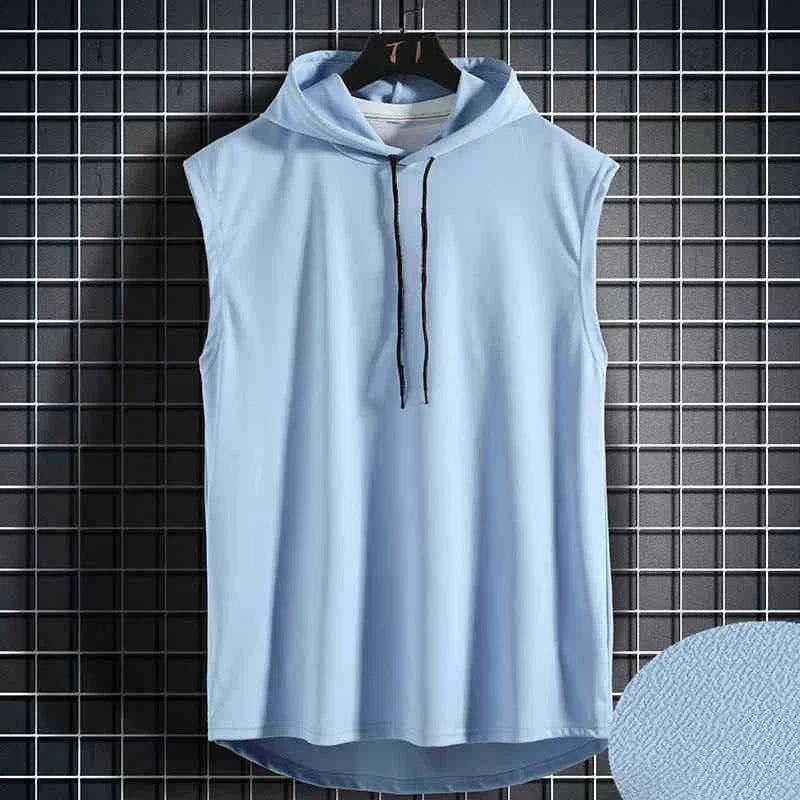 Solid Color 2023 Brand New Men's Tank Tops Vest Sleeveless Tees For Male Hooded Man Vests Tops Hip Hop Men Tank Top T shirt Oasis Select