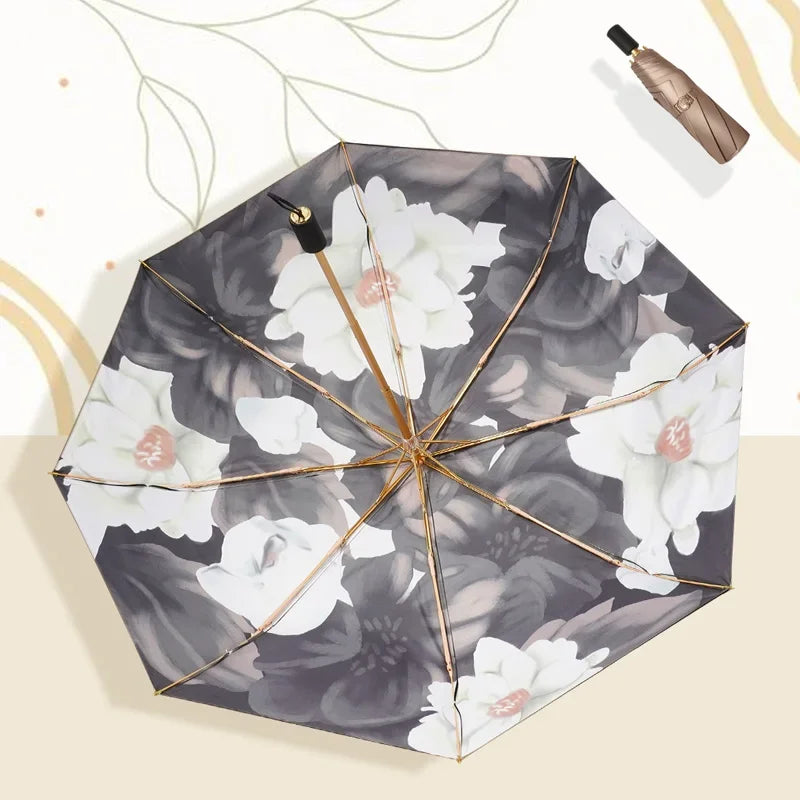 Dual Purpose UV Protection Umbrella Folding Sun Protection Umbrella Upf50+ Double Retro Sunshade Oasis Select I