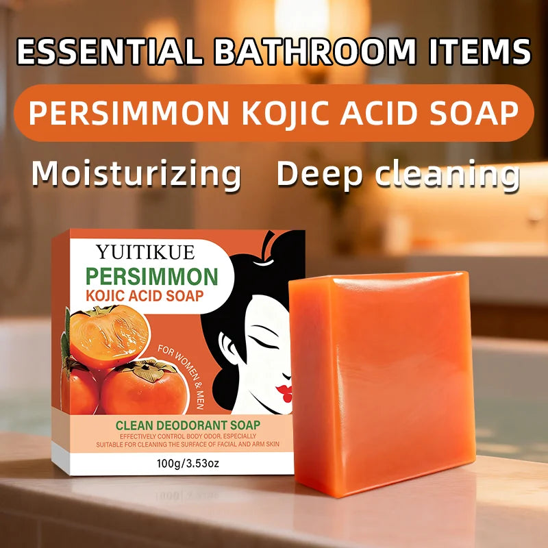YUITIKUE Kojic Acid Deodorant Soap – Persimmon & Collagen 100g