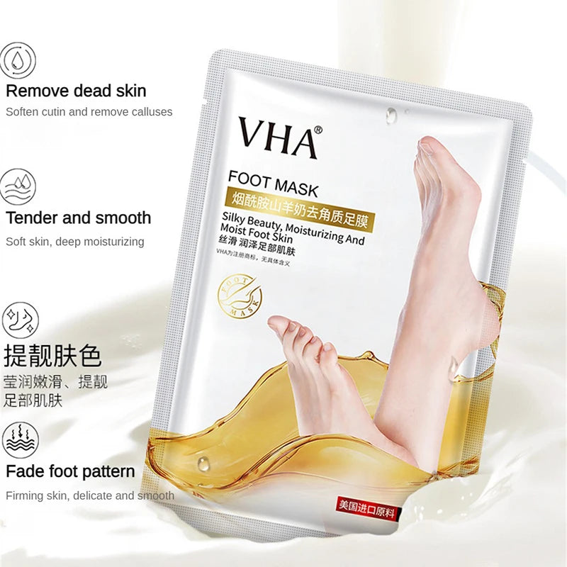 Goat Milk Exfoliating Foot Mask – Remove Dead Skin & Moisturize Exfoliating Foot Mask Oasis Select