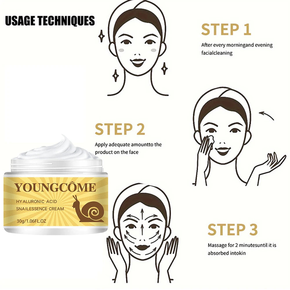Snail Hyaluronic Acid Essence Cream – Nourish & Firm Skin