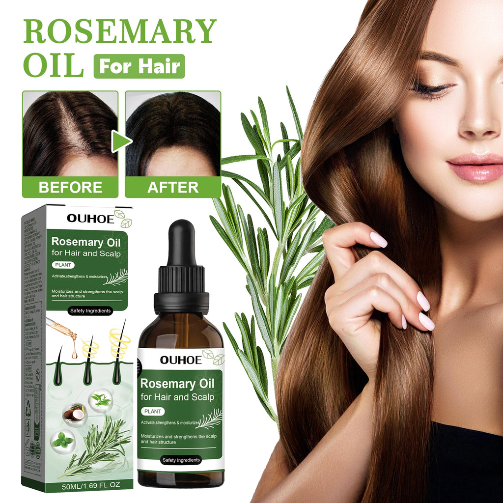 Batana Rosemary Essential Oil Scalp Hair Strengthening Oil Biotin Essential Oils Nourishing Treatment Split Ends Dry All Types Oasis Select