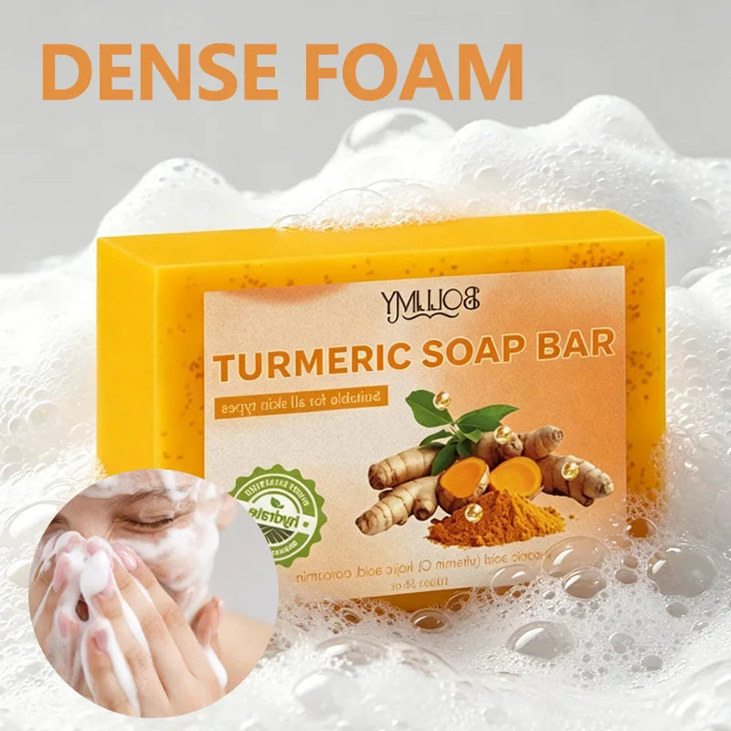 6PCS Turmeric Soap, Rich in Turmeric and Lemon Ingredients, for Washing Face Cleansing, Softens Rough Skin, Hydrates Oasis Select