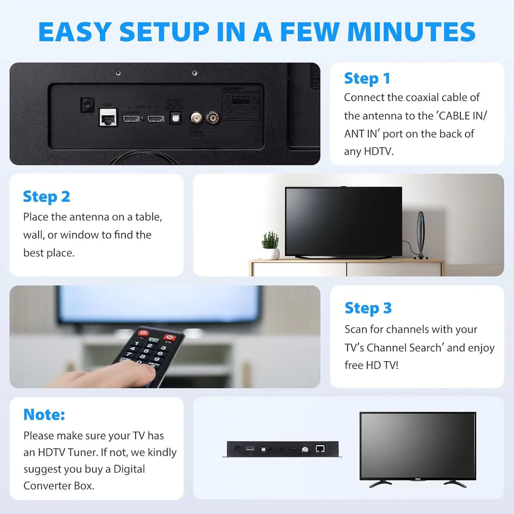 4K HD TV Antenna HDTV ATSC DVB-T ISDB Terrestrial Digital Antenna for Private Model Oasis Select