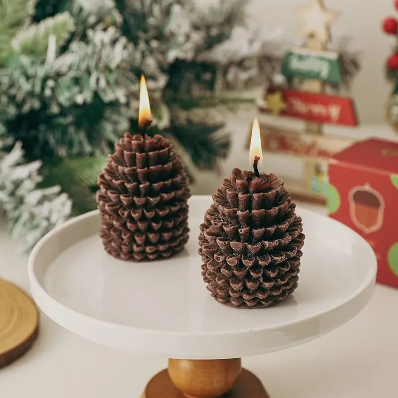 Christmas Pinecone Scented Candles Atmosphere Gifts Handcrafted Ornaments Souvenirs Scented Wax Shape Oasis Select