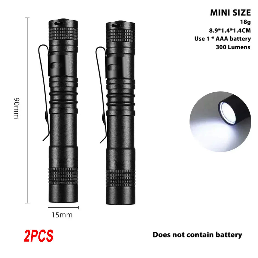 Mini XPE LED Flashlight | Compact Waterproof EDC Pen Torch