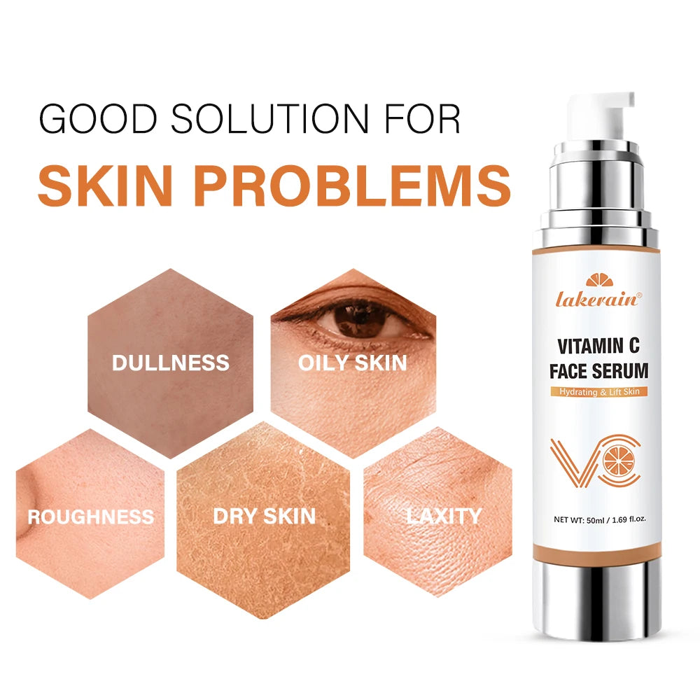 Super Vitamin C Serum for Face Dark Spot Remover for Face Skin Care Hyaluronic Acid Serum Targets Age Spots Hydrates and Wrinkle Oasis Select