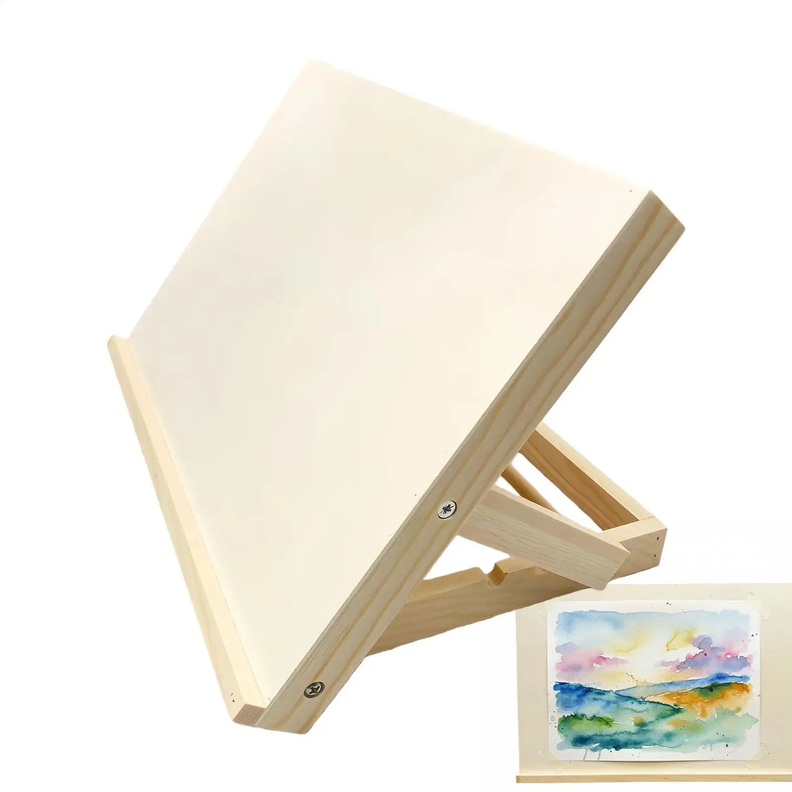 Desk Easel Foldable Tabletop Easel Lightweight Portable Wood Drawing Easel Art Supply Adjustable Sketching Painting Board Oasis Select