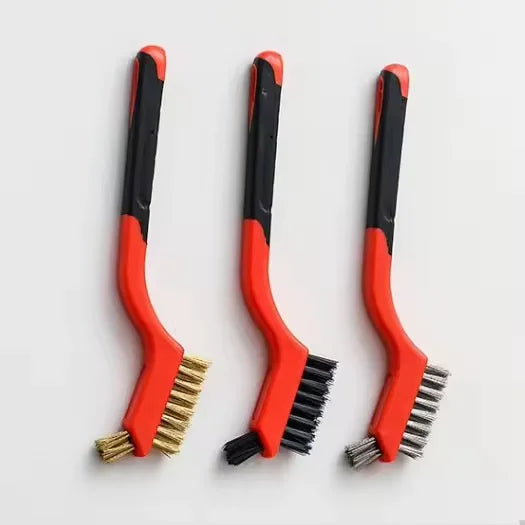 Mini Brush Set Of Three Kitchen Brushes For Gas Hoods Grease And Stain Removal Cooktop Cleaning Tools Steel Wire Small Oasis Select