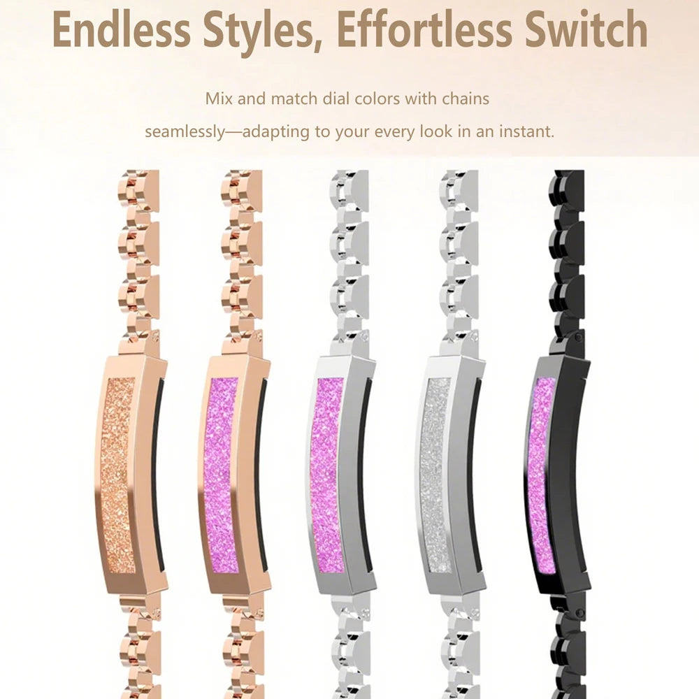 Ultra Thin Wristband Lady Waterproof Smart Chain Bracelet For Women Bluetooth Connected APP Sleep Heartrate Monitor Multi Sports Oasis Select