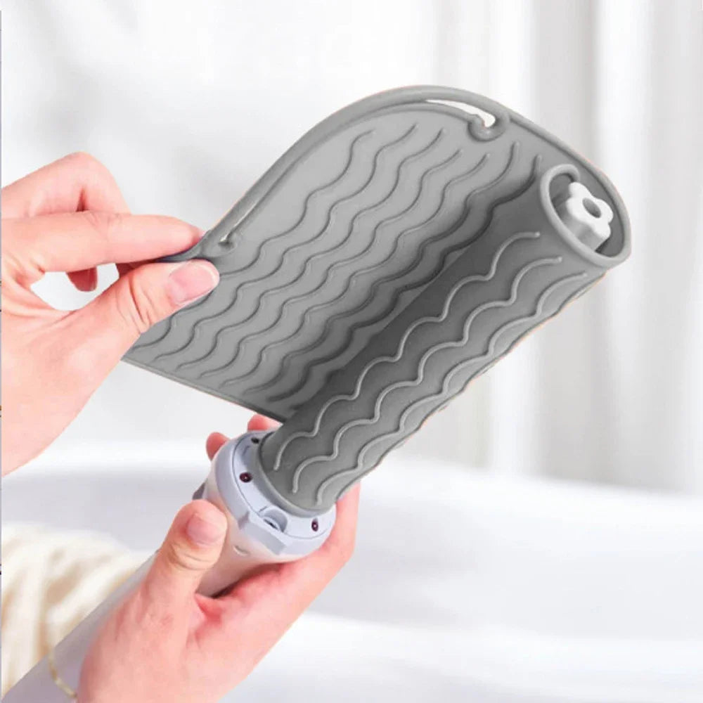 Styling Tools Heat Proof Mat Silicone Pad Anti Slip Portable for Hair Straightener Curling Iron Countertop Protector Oasis Select Gray