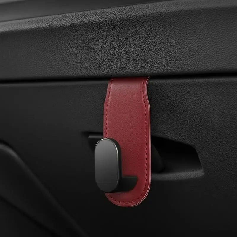 Car Glove Box Purse Hook Universal Hidden Car Hook PU Leather Hanging Hooks Interior Seat Back Hanger Hook Accessories Oasis Select
