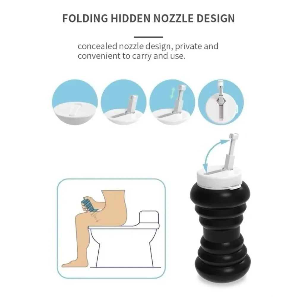 600ml Collapsible Portable Bidet – Foldable Travel Sprayer