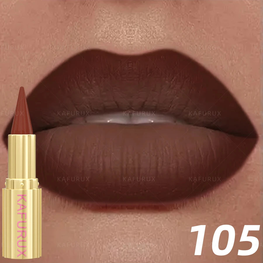 KAFURUX 9-Color Matte Lipstick & Lip Liner Pen | Velvet Finish