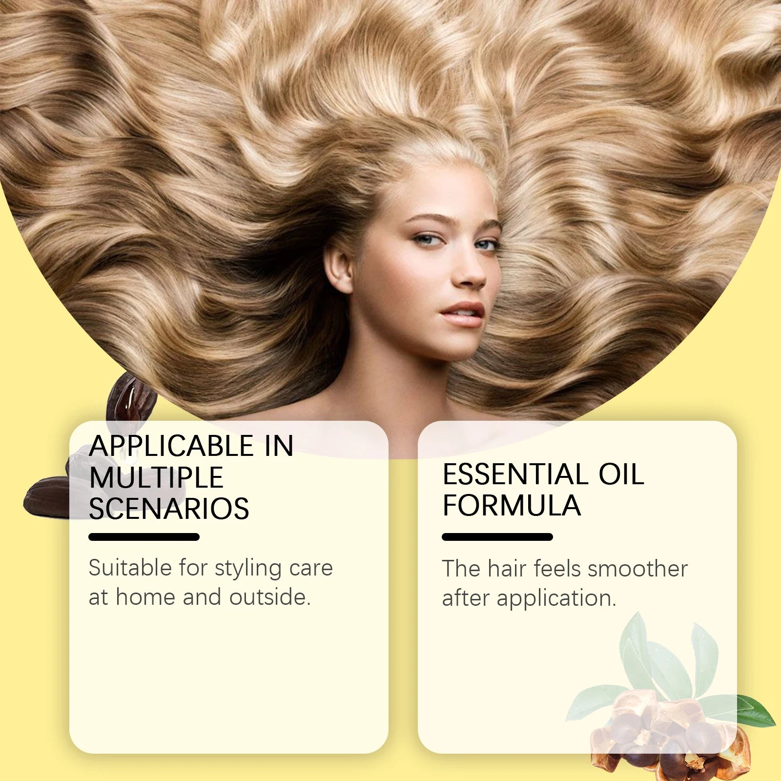 Smoothing Hair Care Essential Oil Repair Dry Damaged Hair Anti Frizzy Massag Scalp Improve Hair Tangling Nourishing Hair Serum Oasis Select
