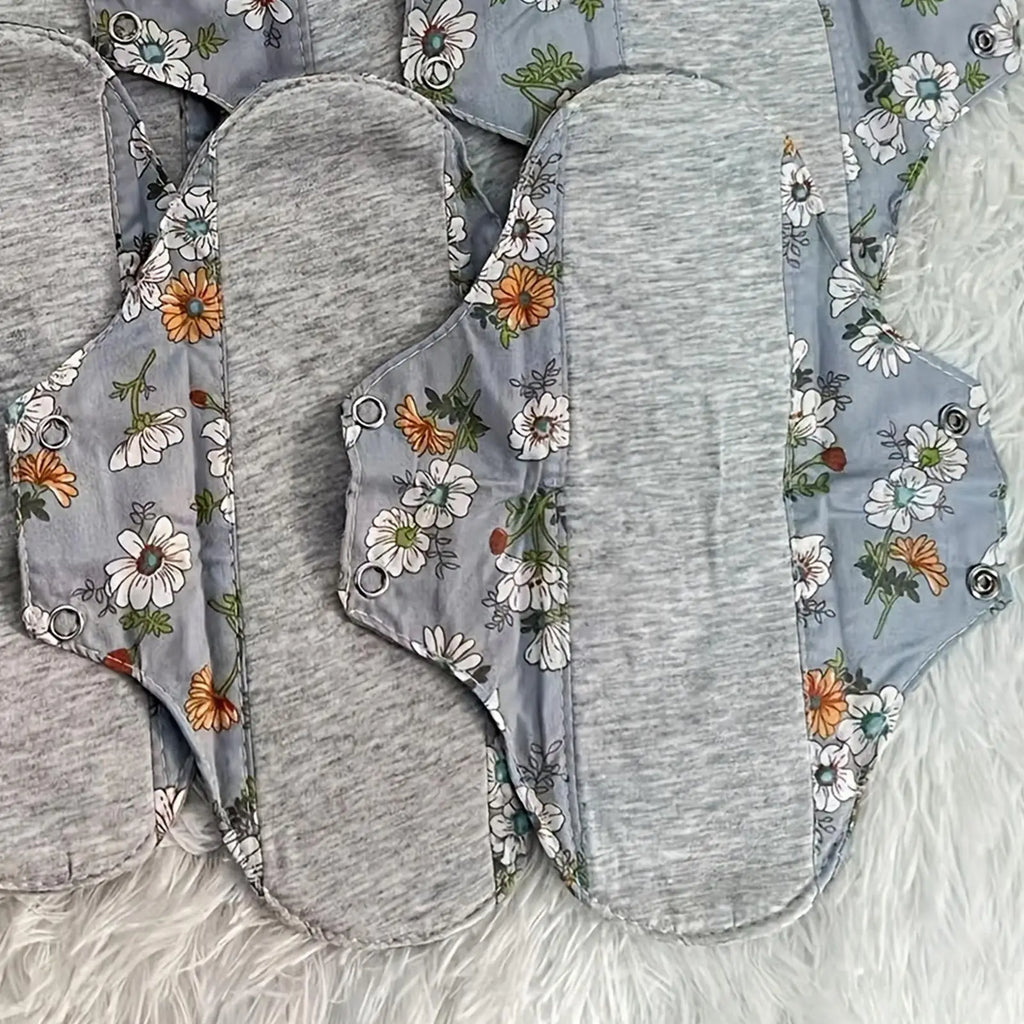 Sanitary Pads 4pcs Reusable Leak Proof Sanitary Pads Menstrual Cloth Pads Washable Breathable Cloth Menstrual Gaskets Oasis Select