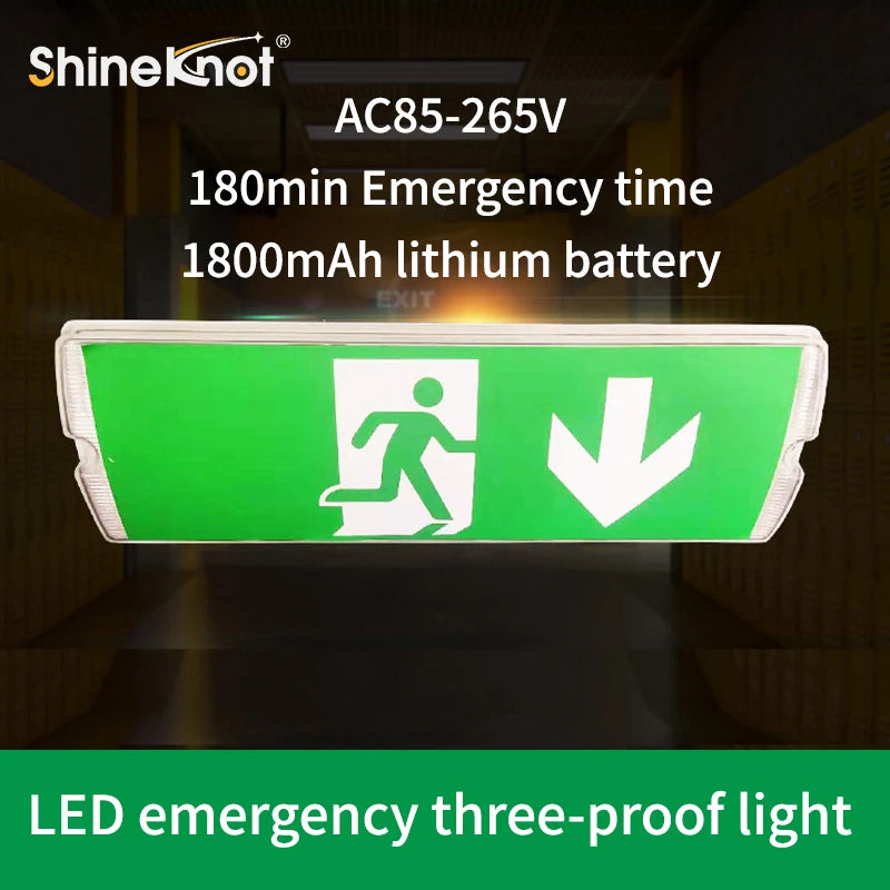 8W LED Emergency Bulkhead Light IP65 | 3-Hour Battery Backup