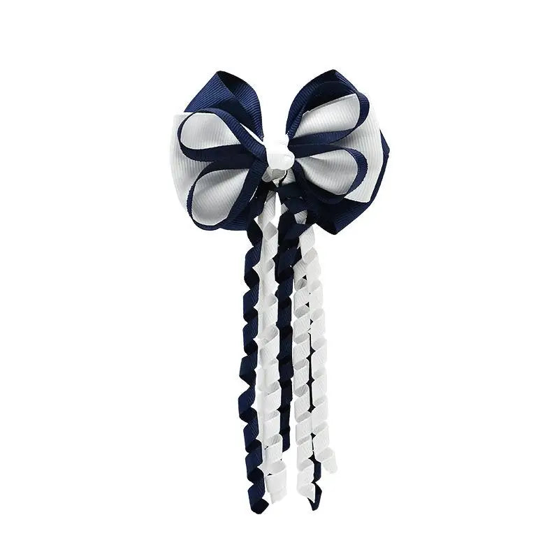 Festival Bow Hair Clips – Curly Ribbon Tassel Hairpins for Girls Hair Bow Clip Oasis Select A10