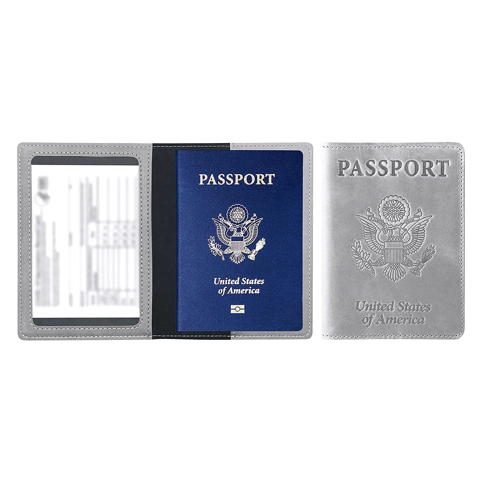 Leather Passport Cover & Card Holder Wallet – Unisex Travel Passport Card Holder Oasis Select E