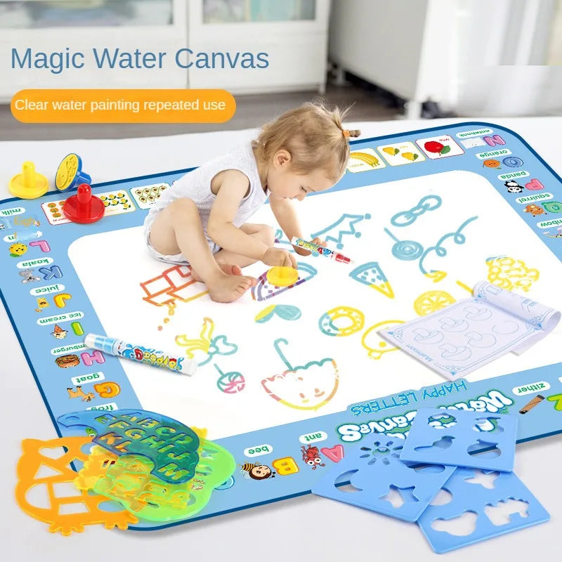 Magic Water Drawing Mat Reusable Doodle Painting Board with Pens Montessori Educational Toys for Kids Halloween Christmas Gift Oasis Select