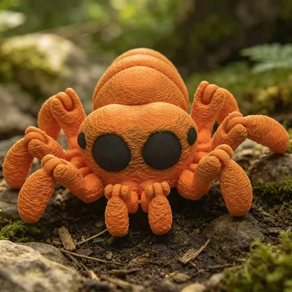 3D Printed Articulated Spider Toy Movable Joint Stress Relief Desktop Decor Cute Spider Model Gifts for Desktop Decoration Toy Oasis Select