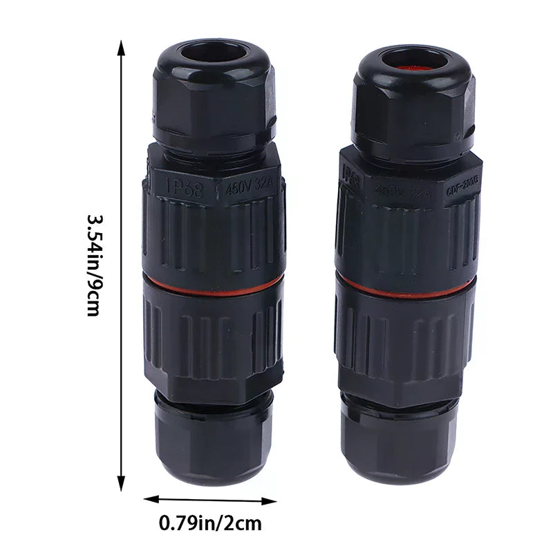 1PC IP68 Waterproof Electrical Connector 2/3 Pin Straight Quick Push-In Terminal Block Wire Cable Conductor Plug Oasis Select
