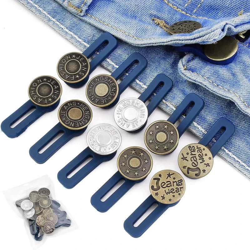 3/6/9pcs Jeans And Pants Button Extenders Universal Wait Expanander For Women And Men Instant Band Extension Solution Oasis Select