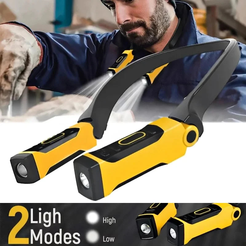 SHINEKNOT Rechargeable LED Neck Light – Hands-Free Work Lamp