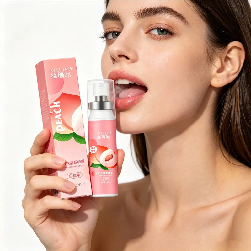 White Peach Oral Breath Spray 2×20ml | Fruity Fresh Mist