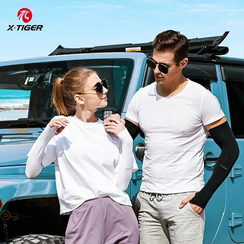 X-TIGER UV Cooling Arm Sleeves – Unisex Cycling & Sport