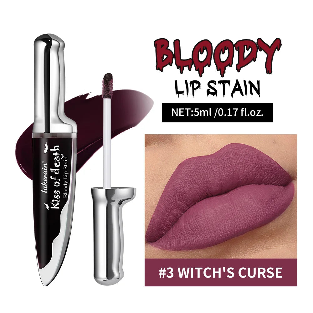 Gothic Bloody Lip Stain – Matte Waterproof Halloween Cosplay Gothic Lip Stain Oasis Select 3WITCH CURSE