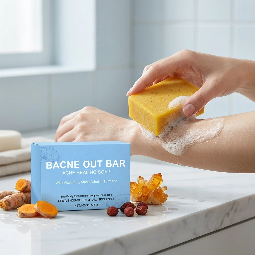 Turmeric Cleansing Soap Effectively Removes Body Acne Deep Cleansing Rich Foam Eliminates Body Odor Gently Exfoliates Body Soap Oasis Select